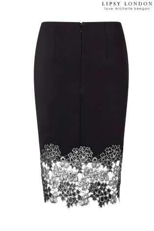 Lipsy Love Michelle Keegan Co-ord Foil Lace Pencil Skirt